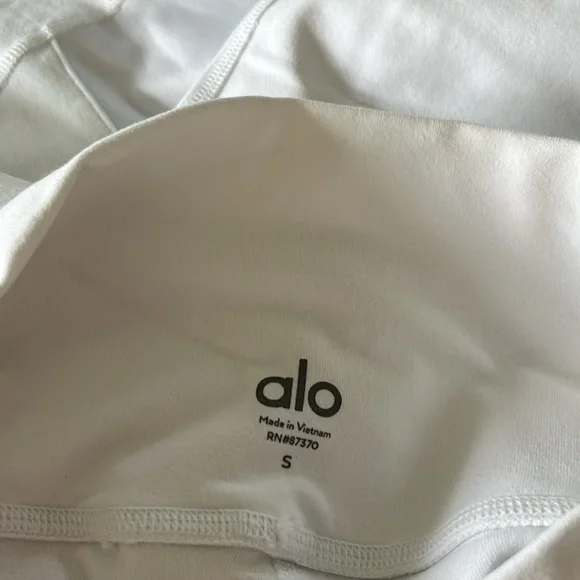 Alo White High-Waist Moto Leggings - Picture 6 of 6